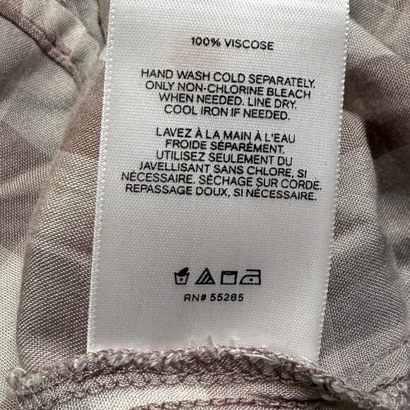 Express Ruffle Plaid Top Sz S Button Down Tie Hem Pink Gray Twee Coquette Girl - Picture 7 of 8